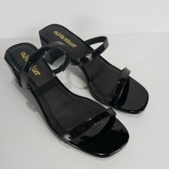 Olivia Miller Out on the Town Block Sandals -8 - Picture 2 of 5